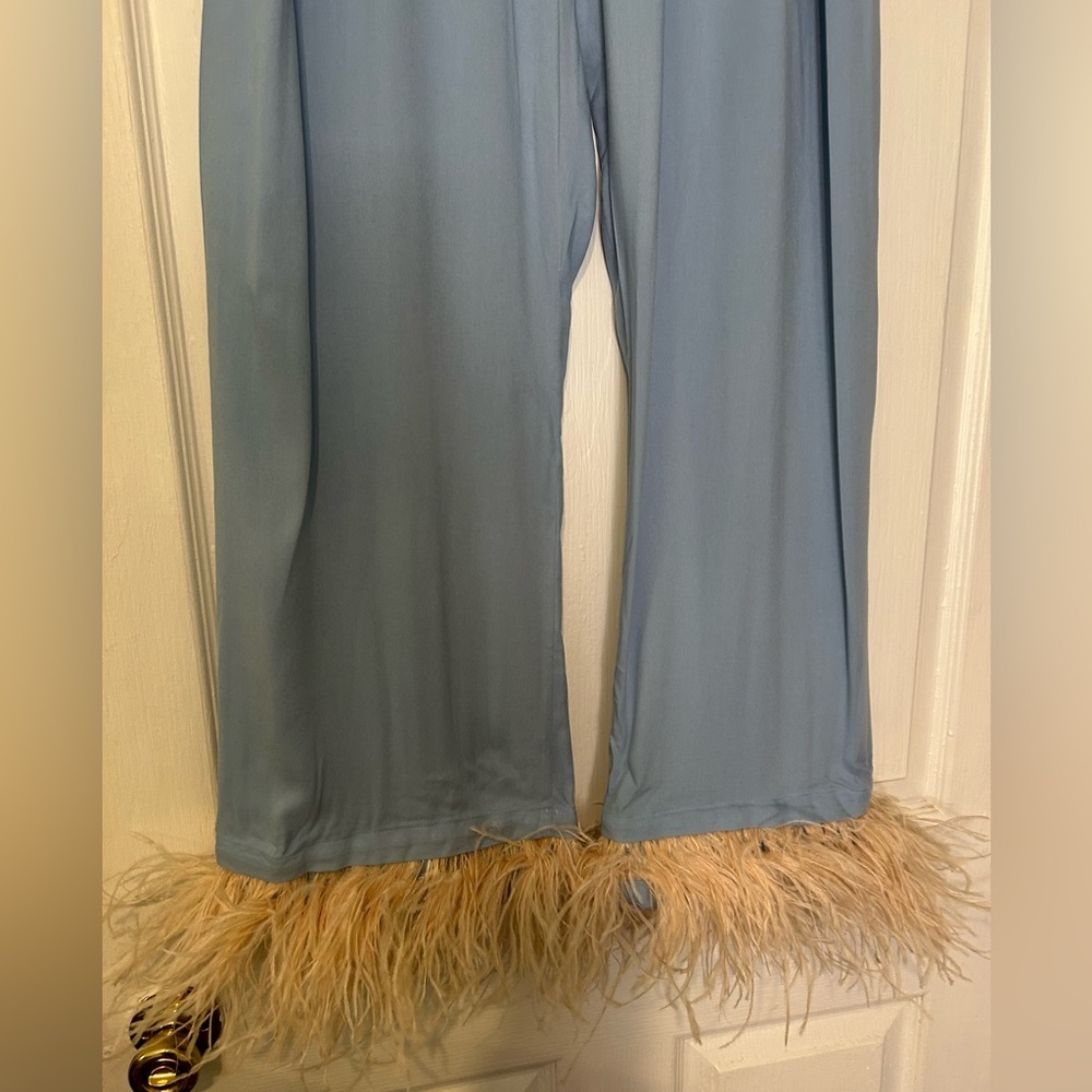 SLEEPER ostrich Feather Pajama Bottoms xl - Picture 5 of 16